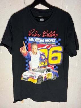 Talladega Nights The Ballad of Ricky Bobby #26 Graphic T-Shirt Black Men's Size